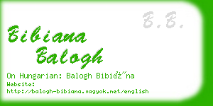 bibiana balogh business card